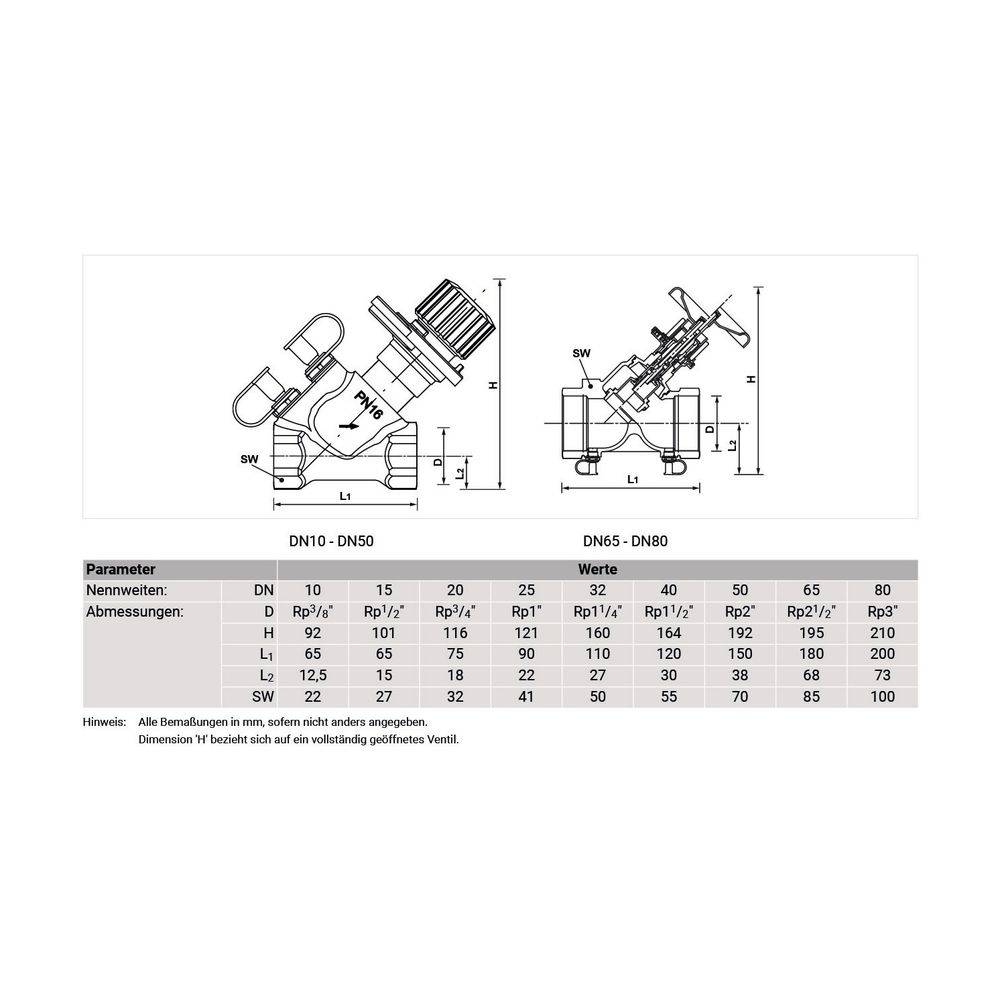Resideo Strang- und Absperrventil Kombi-2-Pl, R 2", Kvs 41.5-1