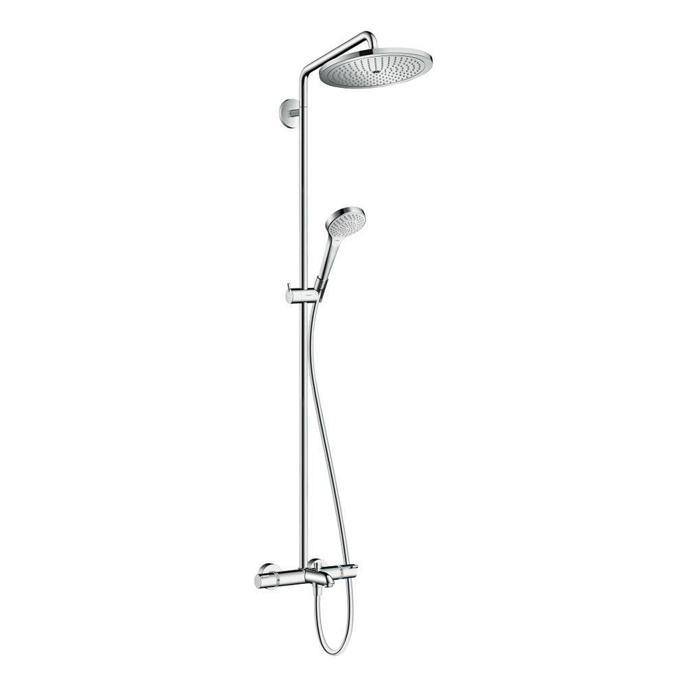 Hansgrohe Croma Select S Showerpipe Duschsystem 280mm, 1jet, 19l/min, Wannenthermostat, Chrom-1