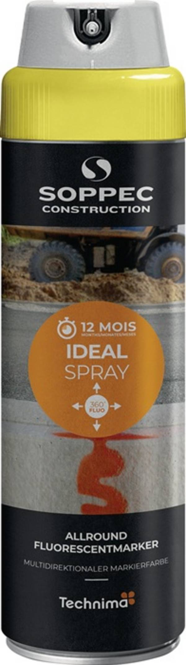 Markierungsspray IDEAL neongelb 500ml Spraydose SOPPEC