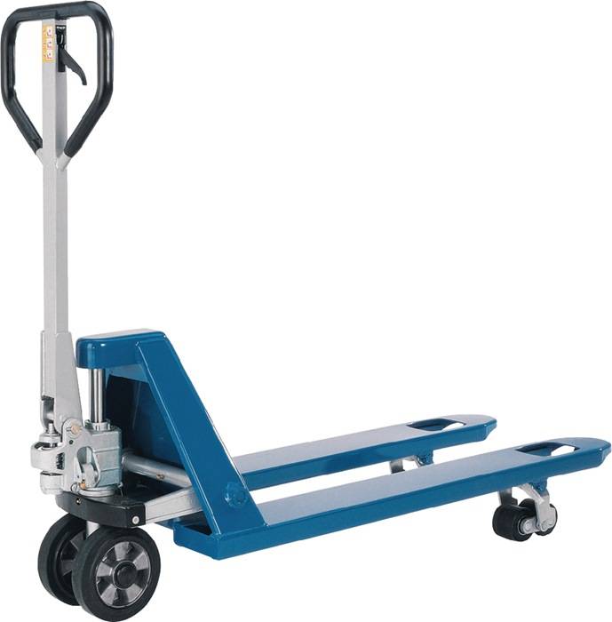 Gabelhubwagen Gabel-L.1150mm Trgf.2500kg STA himmelblau Vollgummi/PUR PFAFF