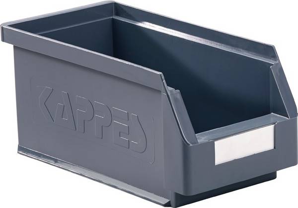 Sichtlagerkasten L290xB140xH130mm PE grau RASTERPLAN