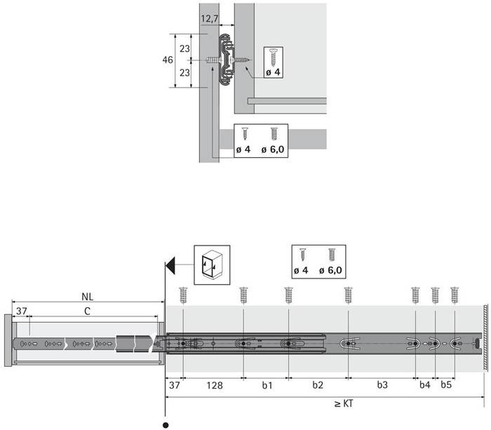 Kugelauszug,KA 5632,41355700mmverzinkt-2