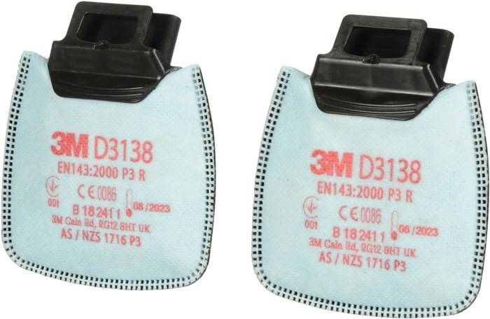 Rundpartikelfilter D3138 EN143:2000/A1:2006 P3R f.Ser.Secure Click 2 St./Btl.3M-0