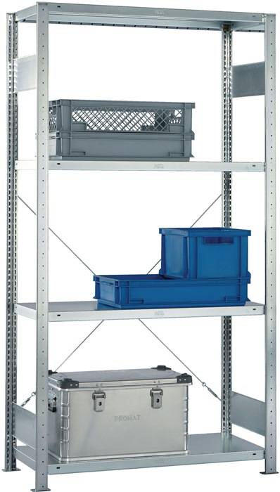 Steckregal H2000xB1000xT600mm Grundr.verz.2 Rahmen,4 Fbd.Trgf.150kg Feldl.1650kg-0