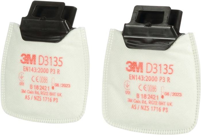 Rundpartikelfilter D3135 EN143:2000/A1:2006 P3R f.Ser.Secure Click 2 St./Btl.3M-0