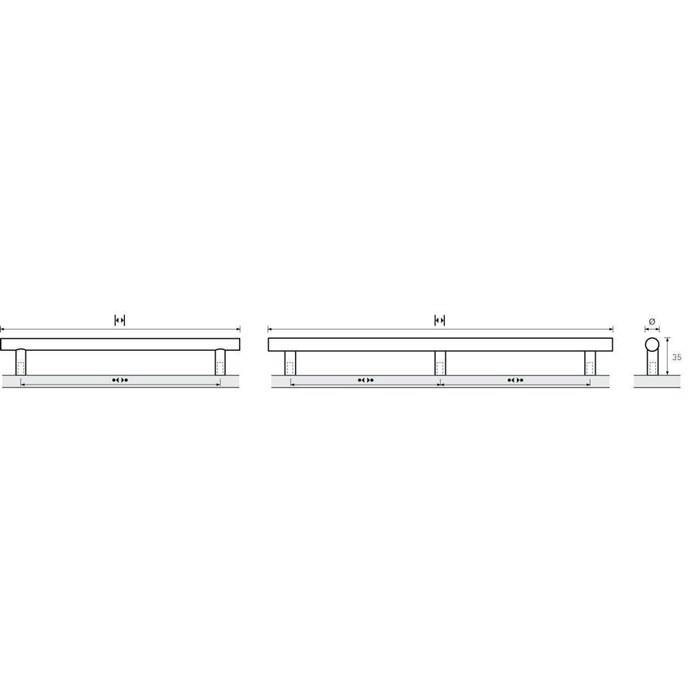 Möbelgriff Salvia VA geb.2x480mm D.12mm HETTICH-4