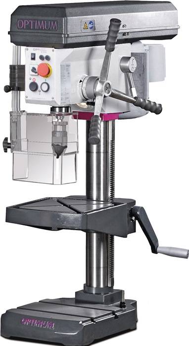 Tischbohrmaschine B 24 H 24mm MK2 350-4000min-¹ m.Not-Halt-Schalter OPTI-DRILL-0