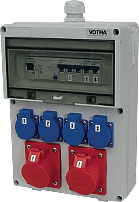 Kunststoffwandverteiler Verschraubung M32 1xCEE 32 A,1xCEE 16 A,4x230V-0