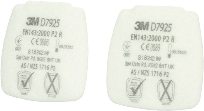 Feinstaubvliesfilter D7925 EN 143:2000/A1:2006 P2R f.Ser.Secure Click 4 St./Btl.-0