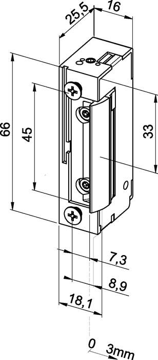 Elektrotüröffner 118 FS 10-24 V AC/DC Dauerent.nein DIN L/R ASSA ABLOY-5