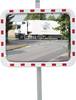 Verkehrsspiegel H600xB800mm Kunststoff,rot/weiß 22m DANCOP