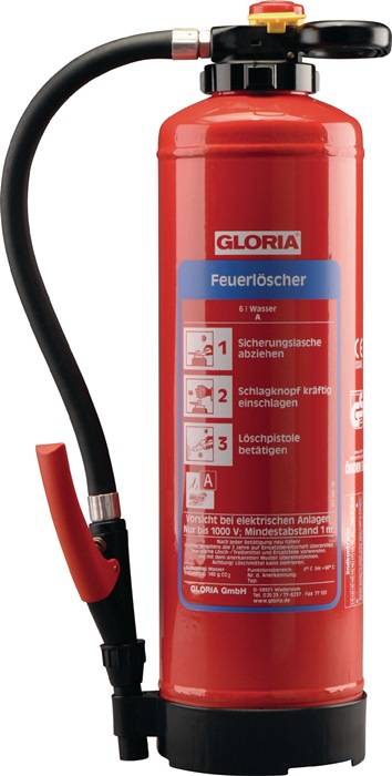 Wasserfeuerlöscher 9kg aufladb.Brandkl.43 A m.Wandh.-0