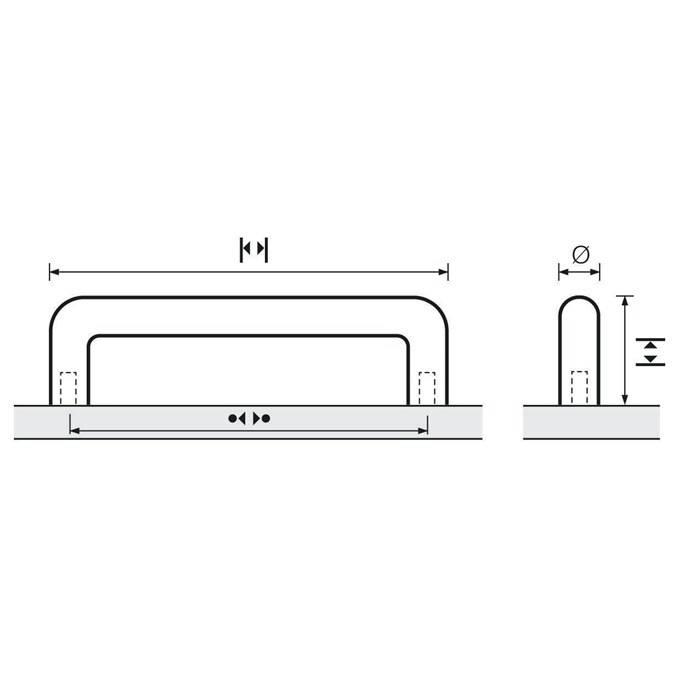 Möbelgriff Asopus VA geb.224mm D.12mm HETTICH-4