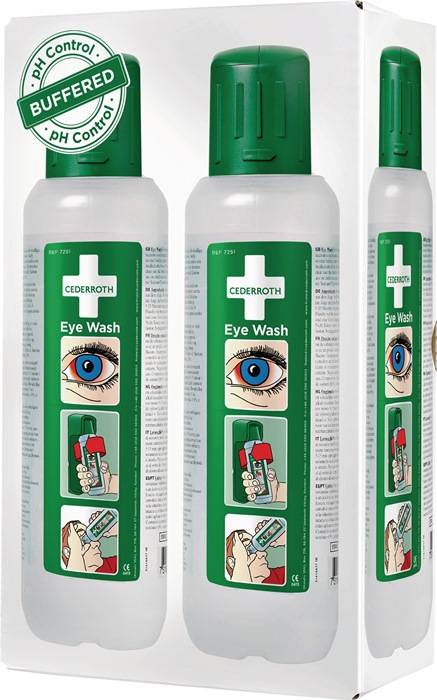 Augenspülflasche 2 x 0,5l DIN EN15154-4 CEDERROTH-0