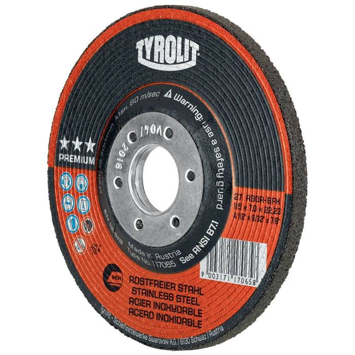 Schruppscheibe PREMIUM D125xS7mmKörnung 30 gekr.Bohr.22,23mm TYROLIT-1