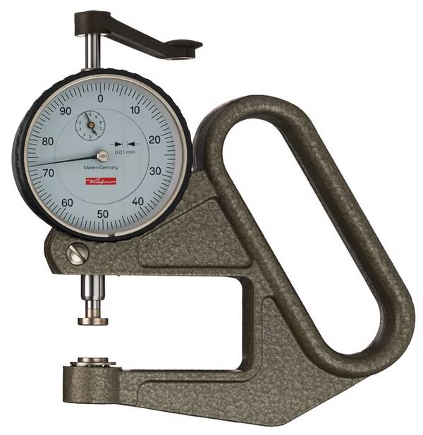 Dickenmessgerät J 50 0-10mm Abl. 0,01mm fl. 10=cmm m. Kal. Käfer