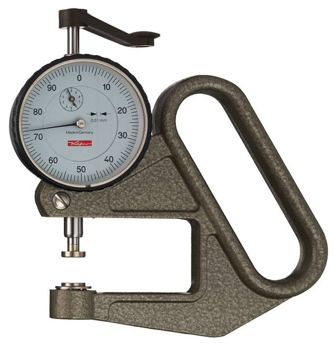 Dickenmessgerät J 50 0-10mm Abl. 0,01mm fl. 10=cmm m. Kal. Käfer-0