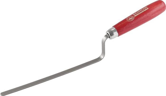 Hamburger Fugenkelle L.270mm B.12mm kurzes Modell Kohlenstoffstahl SCHWAN-0