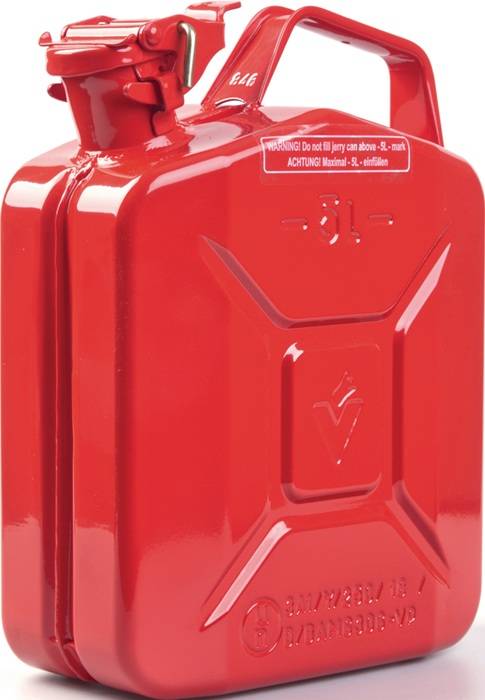 Kraftstoffkanister 5l Feuerrot RAL 3000 Stahlbl.0,9mm L230xB120xH310mm VALPRO-0