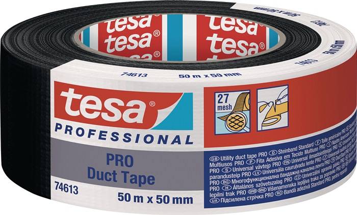 Gewebeband Duct Tape PRO 74613 schwarz 50 m 50 mm-0