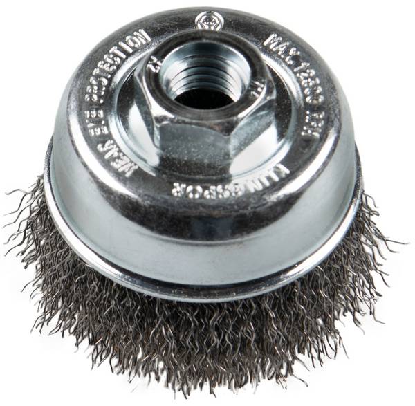 Topfbürste BT 600 W Drahtbürste 65 mm M14-Gewinde 0,3mm Stahldraht gewellt