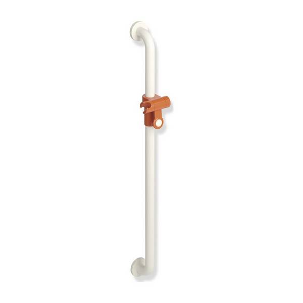 HEWI Brausehalterstange Serie 801 900mm mit Brausehalter reinweiß/koralle