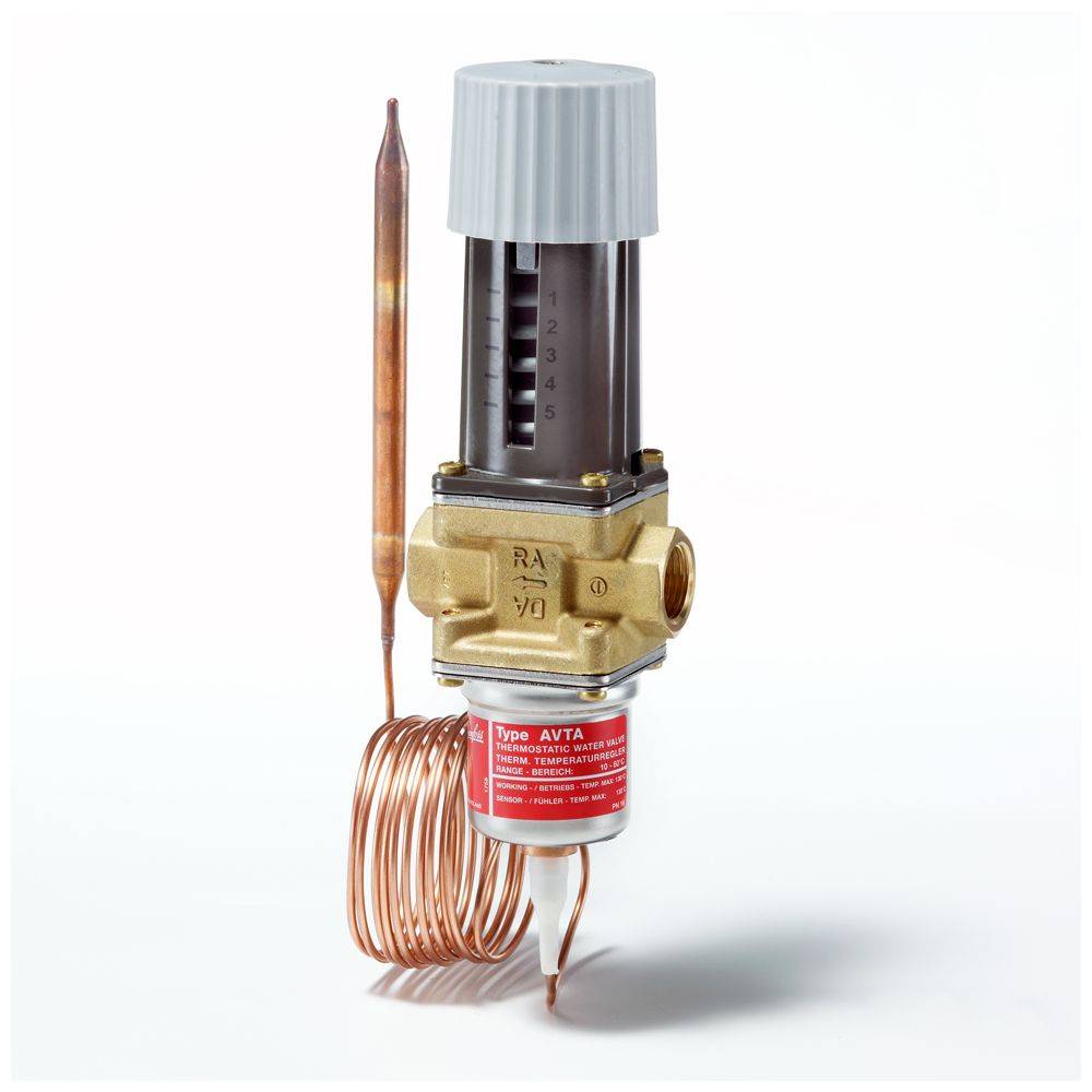 Danfoss Temperaturregler AVTA 25, Rp 1", Sollwertbereich 10-80 Grad C, Kvs 5,5m3/h, 003N0109-1
