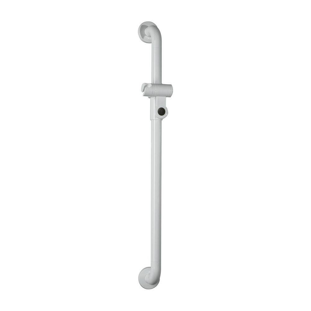 HEWI Brausehalterstange Serie 477 800mm, reinweiß mit Brausehalter und Befestigung-0