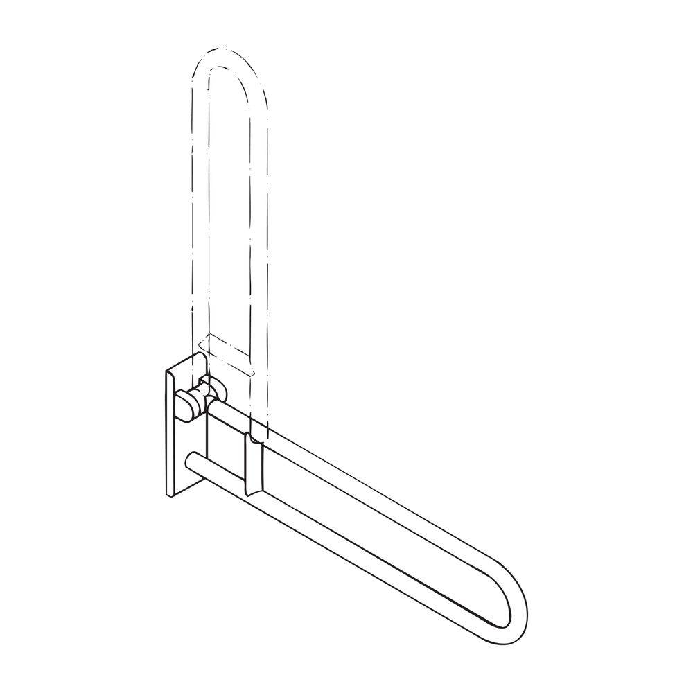 HEWI Stützklappgriff Serie 805 Edelstahl, L 850mm-2