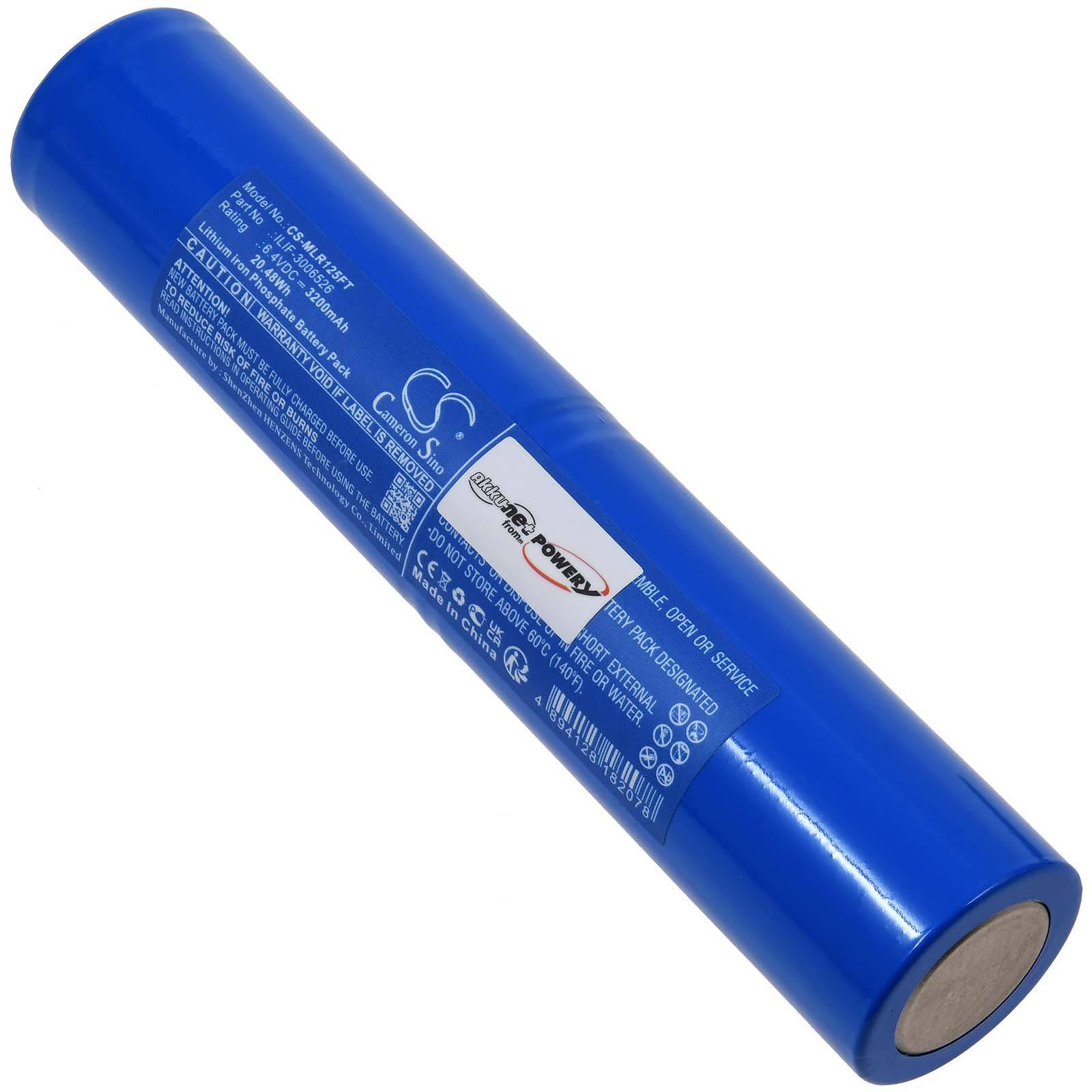 Akku passend für Taschenlampe Maglite ML125 ML150LR Typ ILIF-3006526, 6,4V, LiFePO4-1
