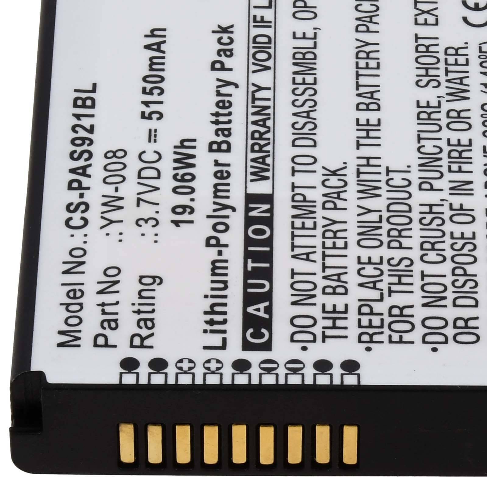 Akku passend für Payment-, Zahl-, Karten-Terminal Pax A920 Pro Typ YW-008, 3,7V, Li-Polymer-2