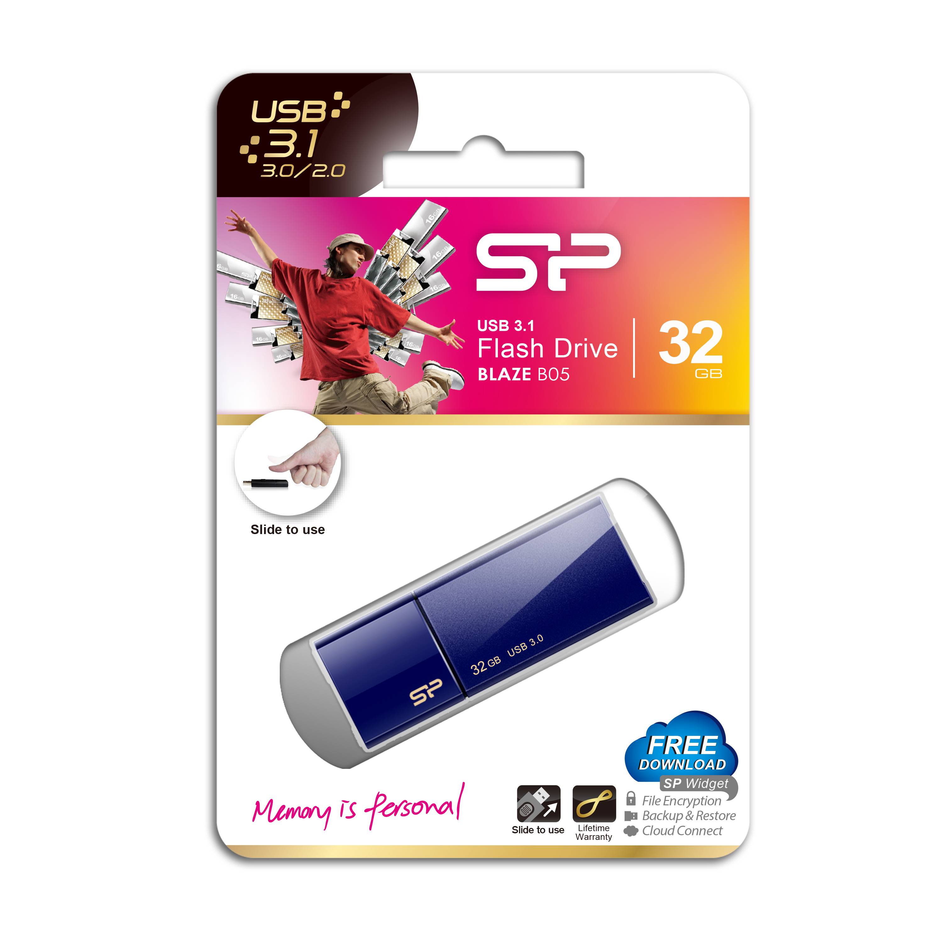 Silicon Power Blaze B05 - USB-Flash-Laufwerk - 32 GB - USB 3.0 - Classic Black-1