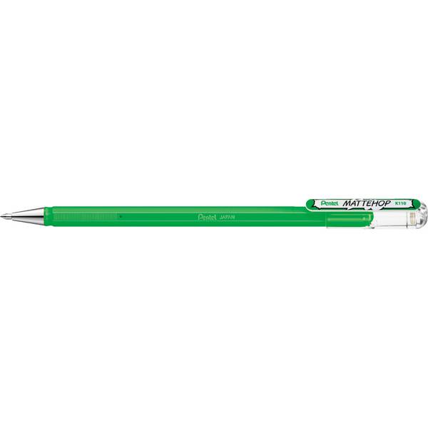 Pentel Mattehop, Verschlossener Gelschreiber, Grün, Grün, Kunststoff, Fein, 1 mm