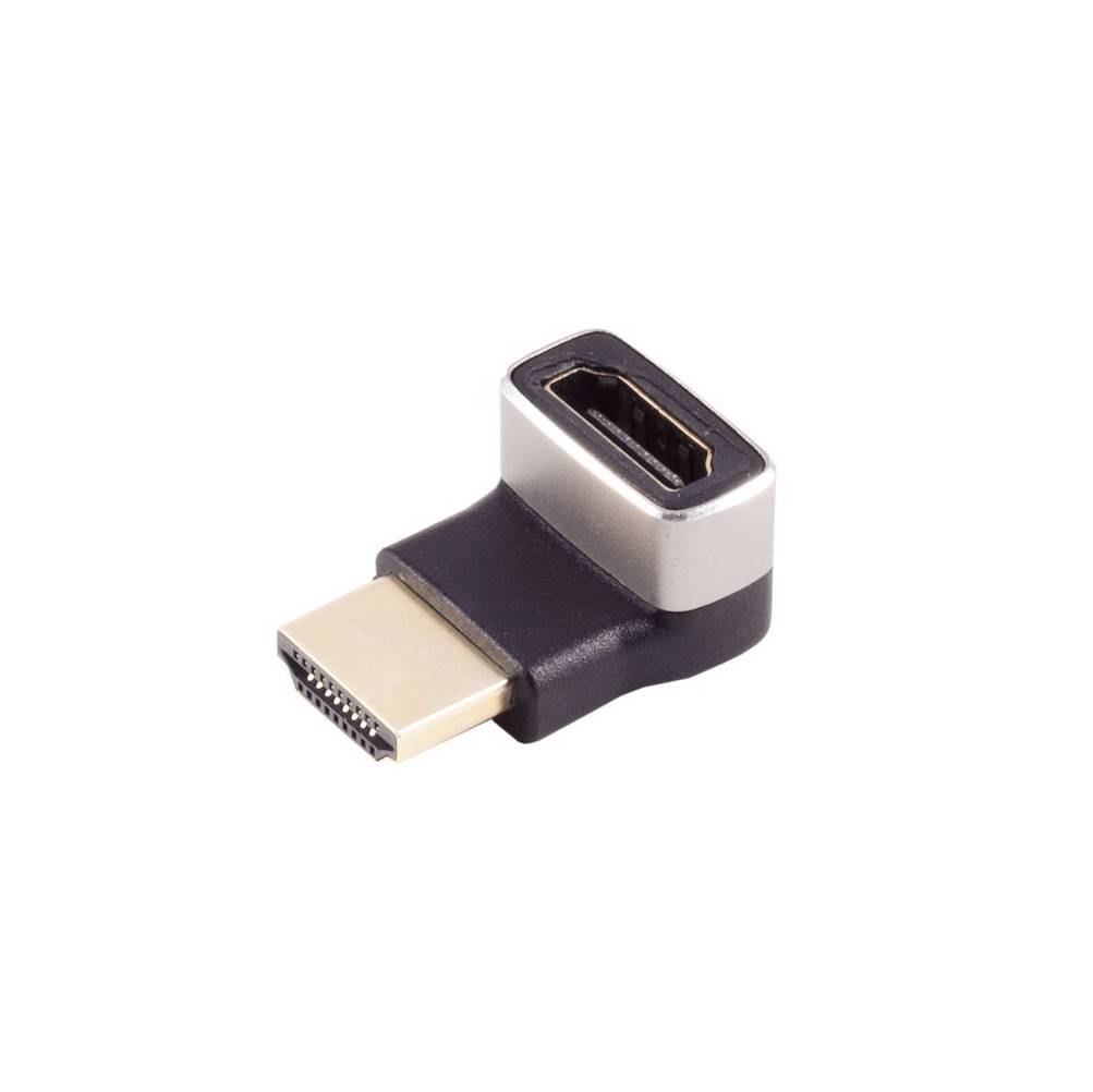 HDMI-A Adapter, 90° Winkel oben, 8K, Metall-1
