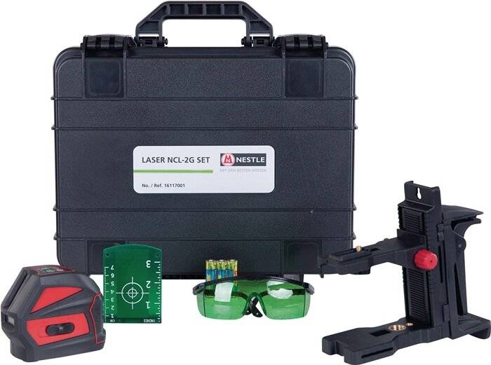 Kreuzlinienlaser NCL-2G SET 20 (50 m.Empfänger)m ± 3 mm/10m NESTLE-0
