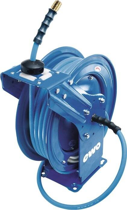 Schlauchaufroller BluBird f.Luft u.Wasser L.15m Geh.Metall Ausgang DN 7,2 EWO-6
