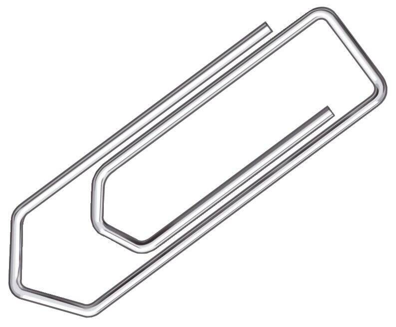Briefklammer, Metall, 32 mm, verzinkt, Schachtel mit 100