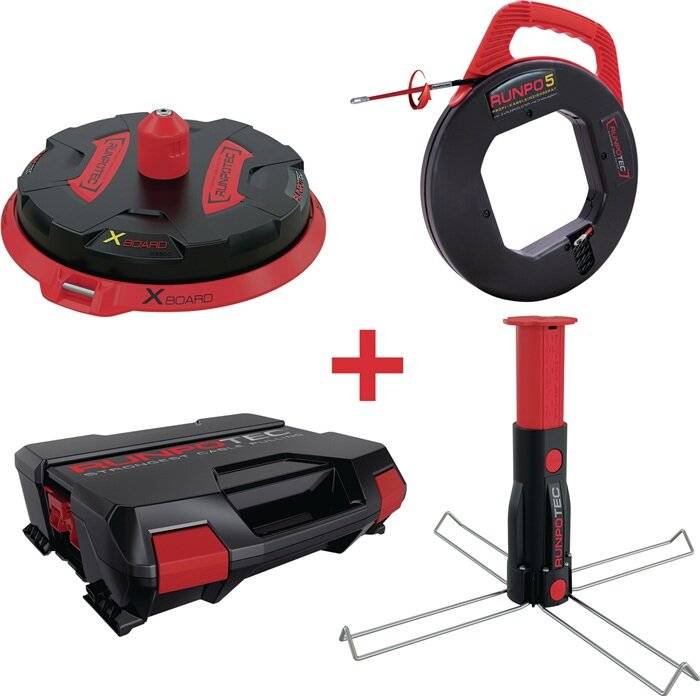 Runpotec Aktion Kabeleinziehgerät RUNPO5+XB300MultiSET 10171 300 Kilogramm, 5,192 Kilogramm