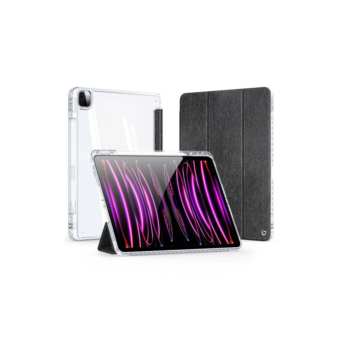 Tablet-Hülle mit Stifthalter & Auto Sleep Wake kompatibel mit iPad Air 11" 2025 Schwarz-1