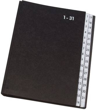 Pultordner Hartpappe - 1 - 31, 32 Fächer, Farbe
