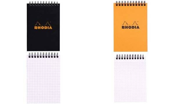 Spiralnotizblock A6 80 Blatt 80g Dot Lineatur schwarz-3