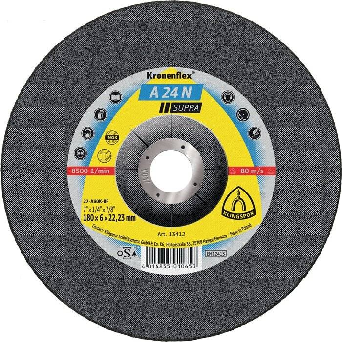 Schruppscheibe A24N Supra115x6mm gekr. Klingspor - Artikel: 4014855010325-2