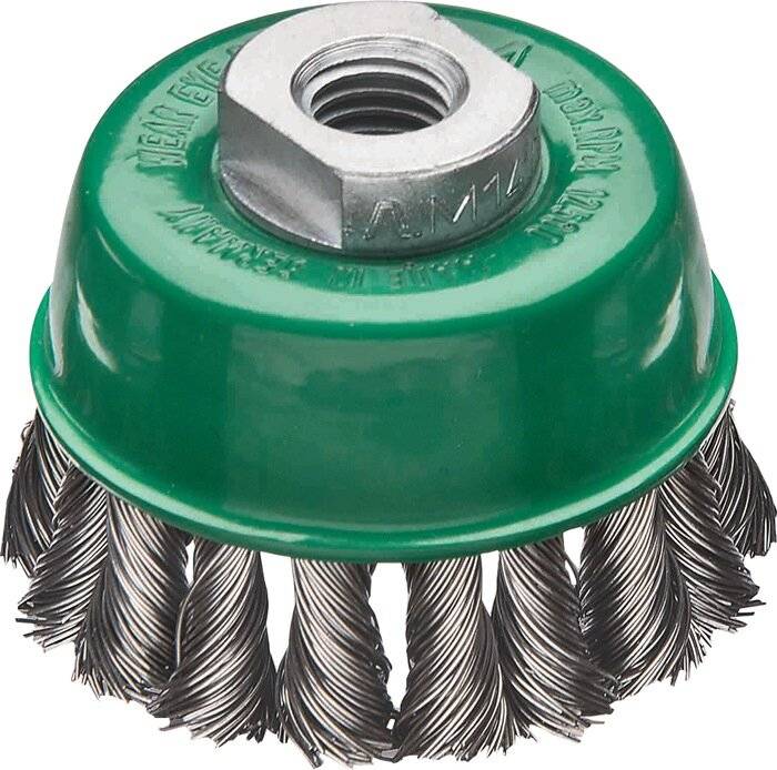 Topfbürste D.65mm M14 Drahtstärke 0,5mm VA Wechselzopf 12500min-¹ LESSMANN-3