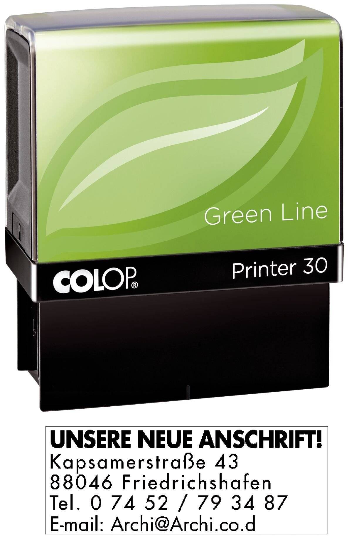 Printer 30 Green Line - max . 5 Zeilen 18 x 47 mm.-2