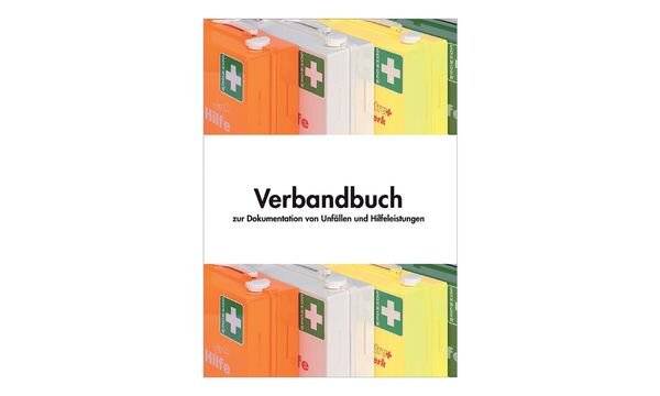 Verbandbuch, zur vorschriftsmäßigen Registrierung von Betriebsunfällen, kartoniert, DIN A4-2