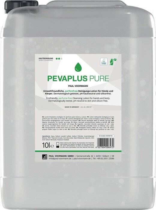Handreinigung PEVAPLUS PURE 10l unparfümiert Kanister PAUL VOORMANN-2