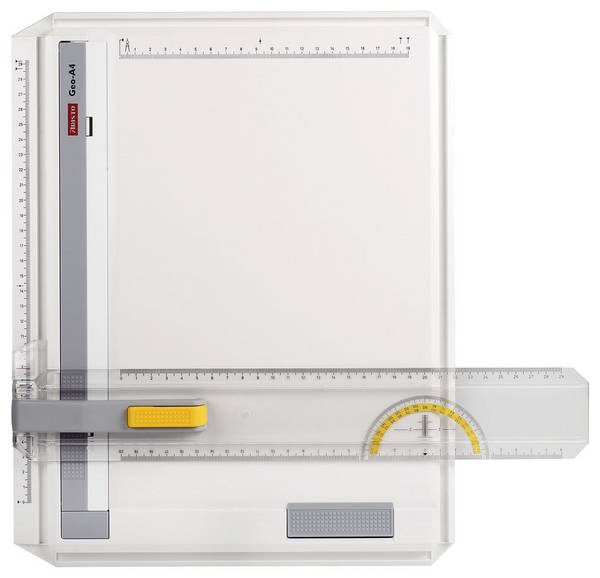 Zeichenplatte GEO-Board A4, schlagfester Kunststoff, weiß,