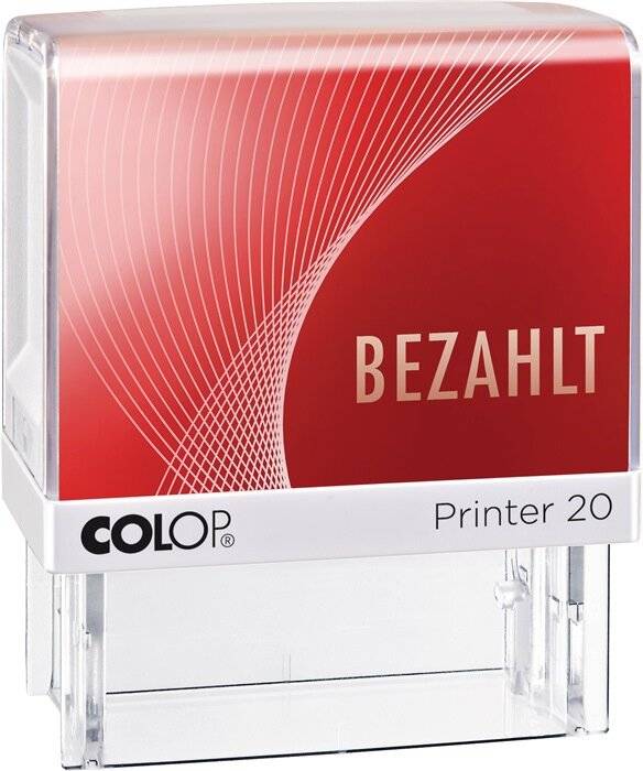Textstempel Printer 20 BEZAHLT 38mm Kunststoff rt - Artikel: 163006400-2