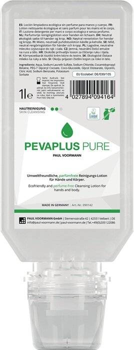 Handreinigung PEVAPLUS PURE 1l unparfümiert Softflasche PAUL VOORMANN-2
