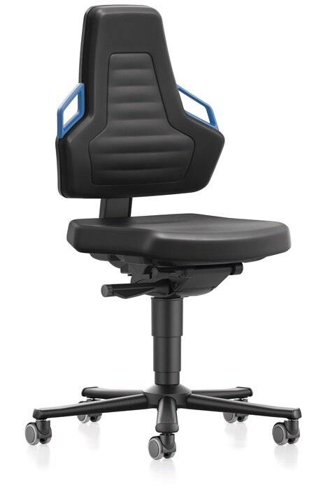 Arbeitsdrehstuhl Nexxit Rl.Grifffarbe blau Skintecpolster-5